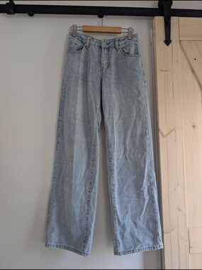High-Rise Light Blue Wide Leg Jeans